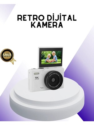 Zemira 5k UHD Dijital Kamera Wifi Bağlantılı Otofokus 18X Zoom Taşınabilir