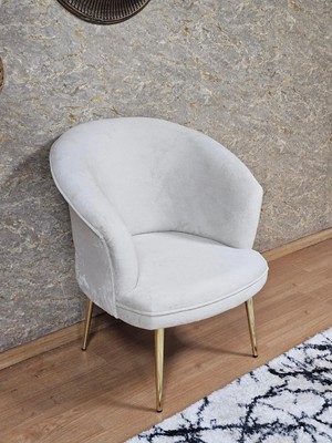 Sevinç Mobilya Tekli Teddy Gold Kaplama Sivriltme Ayak Çay Seti Koltuk Tekli Berjer , Balkon, Salon, Ofis