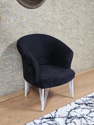Sevinç Mobilya Tekli Teddy Beyaz Boyalı Telli Ayak Çay Seti Koltuk Tekli Berjer , Balkon, Salon, Ofis