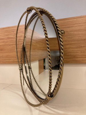 Plus Home Tepsi Dekoratif Zincir Model Döküm Pirinç Renk Antik Eskitme Çapı 40 cm