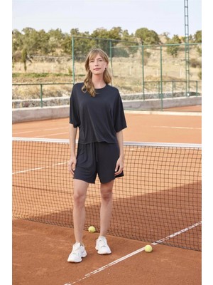 Marsilyan- Kısa Kollu Bisiklet Yaka Alt Üst Takım