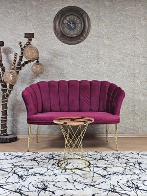 Sevinç Mobilya Ikili Gold Kaplama Tel Ayak Papatya Çay Seti Koltuk Takımı , Balkon, Salon, Ofis, Cafe Koltuk Takımı