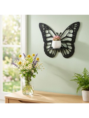 Dekoratif Kelebek Duvar Rafı