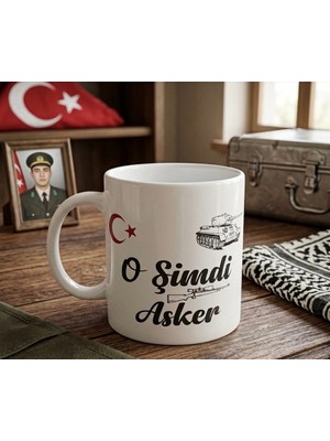 Güven O Şimdi Asker Seramik Kupa Hediyelik Bardak