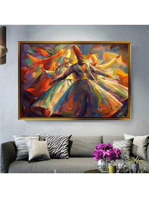 Giyense Altın Çerçeveli Dekoratif Tablo NYY64