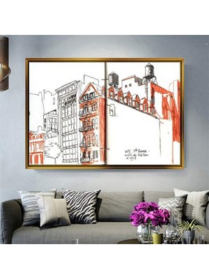 Giyense Altın Çerçeveli Dekoratif Tablo NYY2020