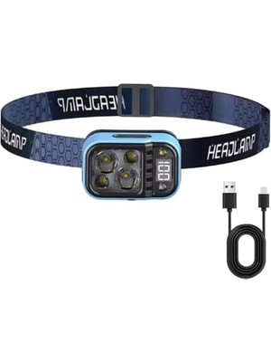 Kafa Lambası Feneri Çocuk-Küçük Sensörlü LED Far USB Şarj Edilebilir Ultra Yüksek  Ayarlanabilir Açı Su Geçirmez Kafa Lambası Dağ Tırmanışı Gece Balıkçılık [ A+] Küçük Hafif          [ A++]