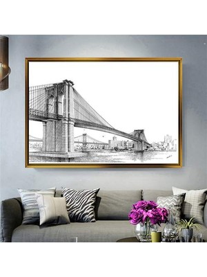 Giyense Altın Çerçeveli Dekoratif Tablo NYY1717