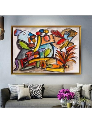 Giyense Altın Çerçeveli Dekoratif Tablo NYY1714