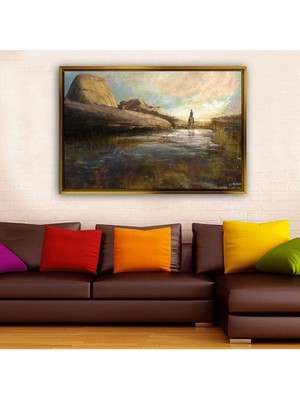 Giyense Altın Çerçeveli Dekoratif Tablo NYY1776