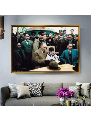 Giyense Altın Çerçeveli Dekoratif Tablo NYY346