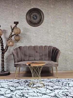 Sevinç Mobilya Ikili Papatya Çay Seti Koltuk  Gold Sivriltme Ayak, Balkon, Salon, Ofis, Koltuk Takımı, Ikili Berjer