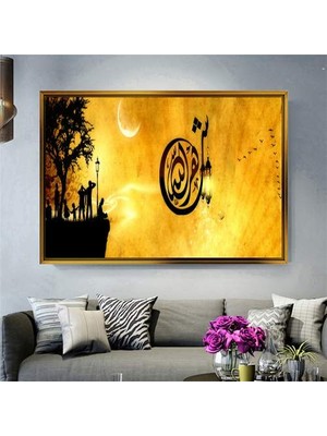 Giyense Altın Çerçeveli Dekoratif Tablo NYY694