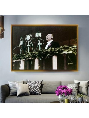 Giyense Altın Çerçeveli Dekoratif Tablo NYY859