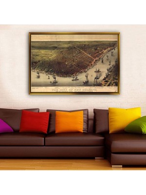 Giyense Altın Çerçeveli Dekoratif Tablo NYY2109