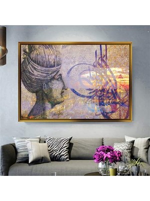 Giyense Altın Çerçeveli Dekoratif Tablo NYY60