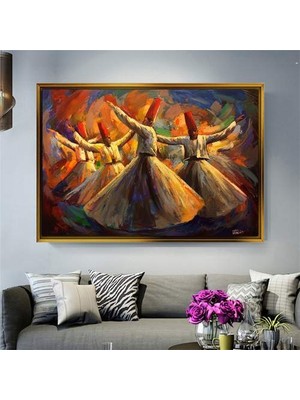 Giyense Altın Çerçeveli Dekoratif Tablo NYY608