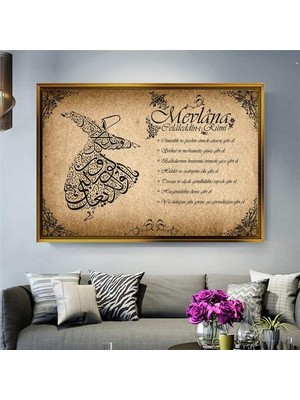 Giyense Altın Çerçeveli Dekoratif Tablo NYY553