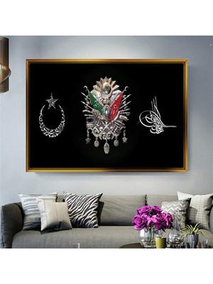 Giyense Altın Çerçeveli Dekoratif Tablo NYY1081