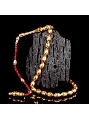 İskender Tesbih Galatasaray Logo Işlemeli Koleksiyonluk Altın Tesbih