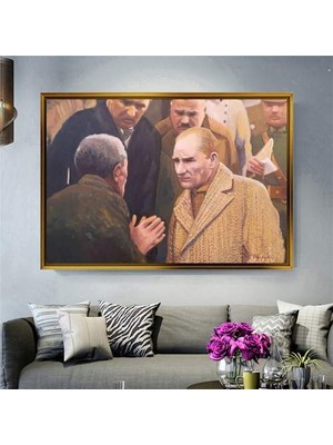 Giyense Altın Çerçeveli Dekoratif Tablo NYY1415