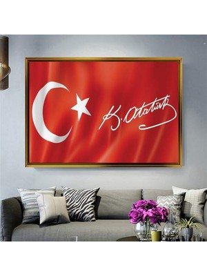 Giyense Altın Çerçeveli Dekoratif Tablo NYY801