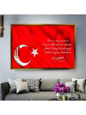 Giyense Altın Çerçeveli Dekoratif Tablo NYY817