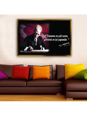 Giyense Altın Çerçeveli Dekoratif Tablo NYY1413