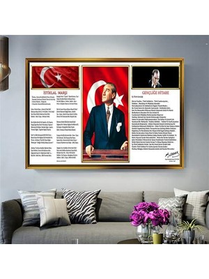 Giyense Altın Çerçeveli Dekoratif Tablo NYY1570