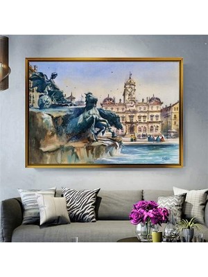 Giyense Altın Çerçeveli Dekoratif Tablo NYY1418