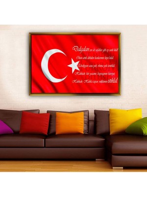 Giyense Altın Çerçeveli Dekoratif Tablo NYY2048