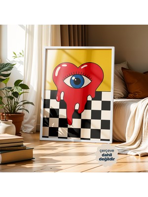 Persona Istanbul "desire's Geometric Gaze" - Pop-Art Illüstrasyon Posteri (Çerçevesiz)