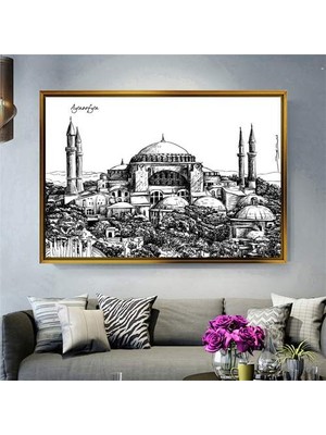 Giyense Altın Çerçeveli Dekoratif Tablo NYY1424