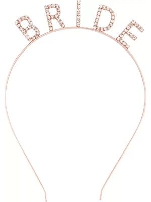 Esranın Dünyası Rose Gold Renk Bekarlığa Veda Kristal Taş Bride Tacı Ithal 16X10 cm