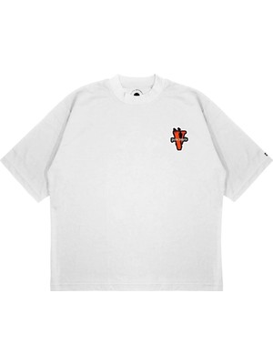 Pure Effect Unisex Oversize Palm Angels Baskılı Boxy Fit Kalın Kumaşlı T-Shirt