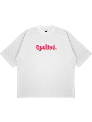 Pure Effect Unisex Oversize Spoiled Baskılı Boxy Fit Kalın Kumaşlı T-Shirt