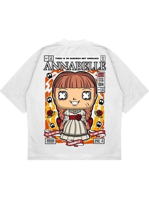 Pure Effect Unisex Oversize Annabelle Sırt Baskılı Boxy Fit Kalın Kumaşlı T-Shirt