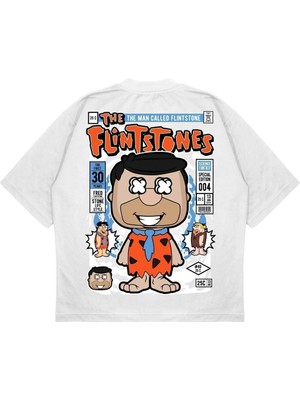 Pure Effect Unisex Oversize Fred Çakmaktaş Sırt Baskılı Boxy Fit Kalın Kumaşlı T-Shirt