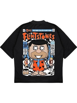Pure Effect Unisex Oversize Fred Çakmaktaş Sırt Baskılı Boxy Fit Kalın Kumaşlı T-Shirt