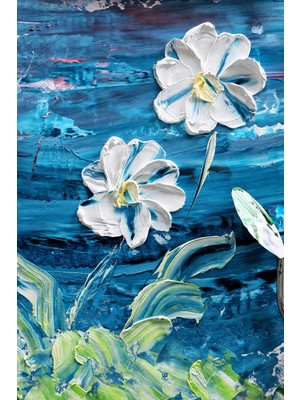 Aden Dijital Dekoratif Çiçek Kanvas Tablo