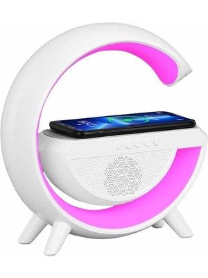 Marsilyan Bluetooth Hoparlör G Şekli Atmosfer Akıllı Rgb Lamba Wireless Kablosuz Şarj