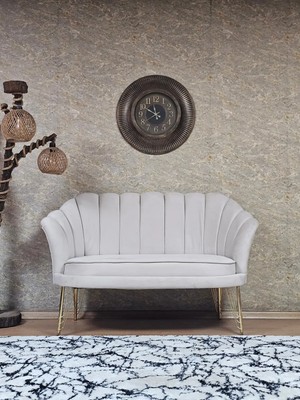 Sevinç Mobilya Ikili Istiridye Gold Kaplama Telli Ayak Çay Seti Koltuk Tekli Berjer , Ikili Berjer Koltuk