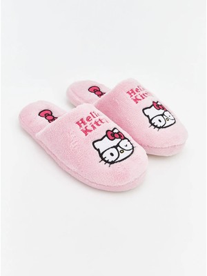 Lc Waikiki Pembe Hello Kitty Baskılı Pelüş Kadın Ev Terliği