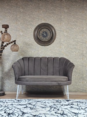 Sevinç Mobilya Ikili Istiridye Beyaz Boyalı Telli Ayak Çay Seti Koltuk Tekli Berjer , Ikili Berjer Koltuk