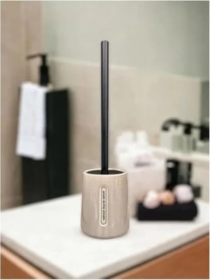 Esranın Dünyası Bej Renkli Tuvalet Fırçası, Şık Tasarım