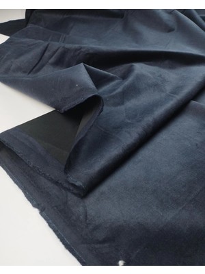 Kumaş Parça Telalı Lacivert Renkte Kadife Kumaş 130X260CM