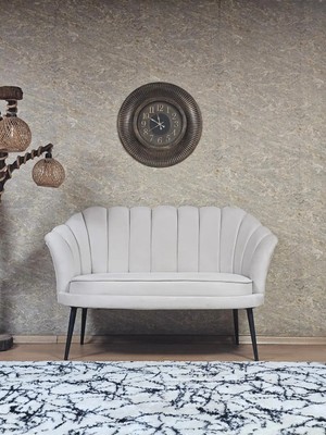 Sevinç Mobilya Ikili Istiridye Siyah Boyalı Sivriltme Ayak Çay Seti Koltuk Tekli Berjer , Ikili Berjer Koltuk