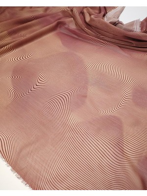 Kumaş Parça Bordo Somon Renklerde Şifon Kumaş 140X340CM