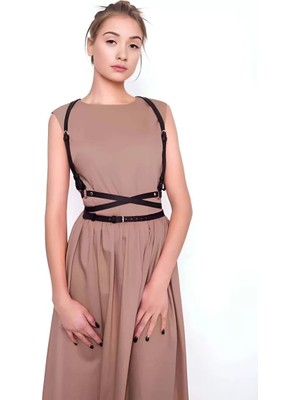 Esranın Dünyası Elbise Üstü Deri Aksesuar - BRF172