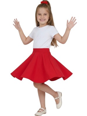 ERDEM KIDS Kız Çocuk 23 Nisan Kloş Günlük, Bayramlık, Gösteri, Parti, Özel Gün Okul Etek